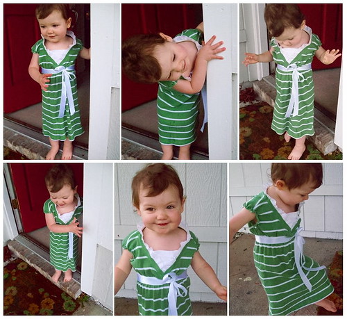 Shirt Refashion to Toddler Dress-After