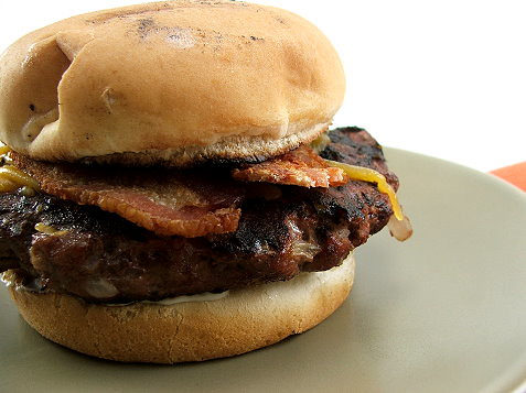 Bacon and Cheese Jalapeno Onion Burger