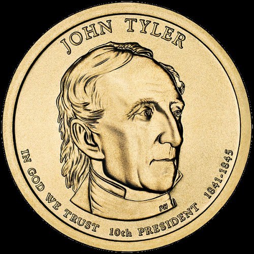 John Tyler, prezidentský 1 dolár, USA 2009