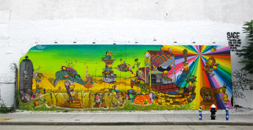 Os Gemeos's dedicate to Dash Snow - NYC Mural - Deitch Projects Commission.