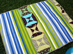 Triangles and Squares Quilt Back