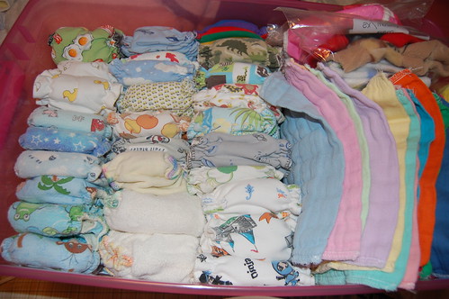 Packing away the Newborn diapers