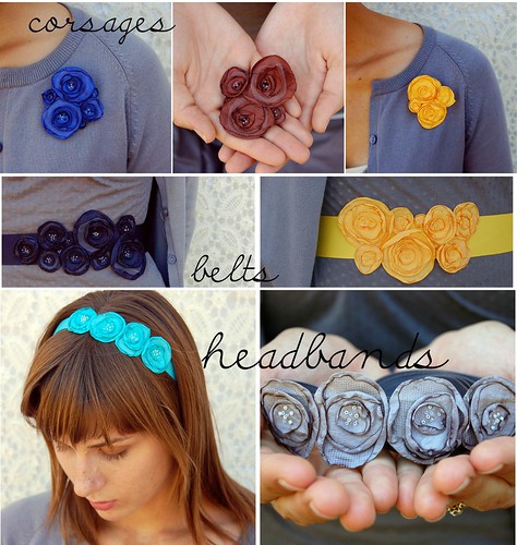 There are also brand new pin corsages in several colors