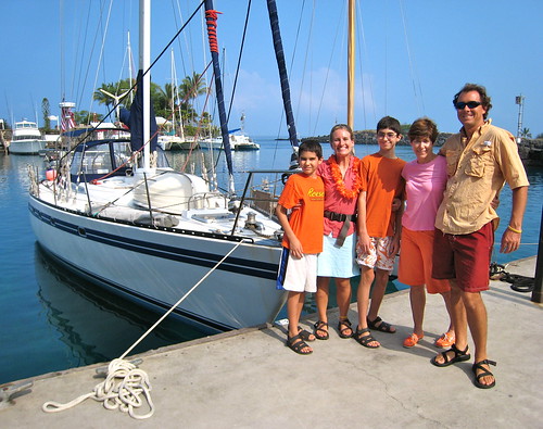 Crew on shore with Kathy (by Pat Groves)