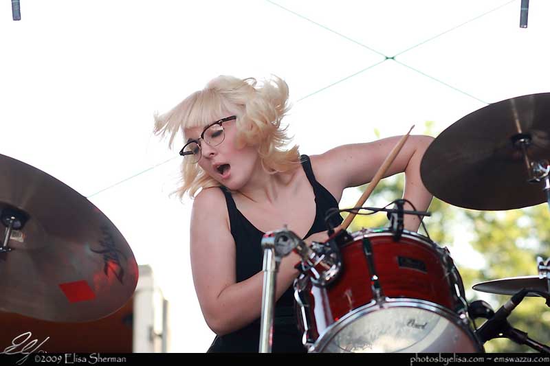 Anne Lillis playing drums for Jessica Lea Mayfield by Elisa Sherman | emswazzu.com