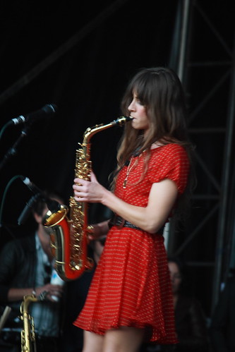 Abi Harding from The Zutons on stage at BML