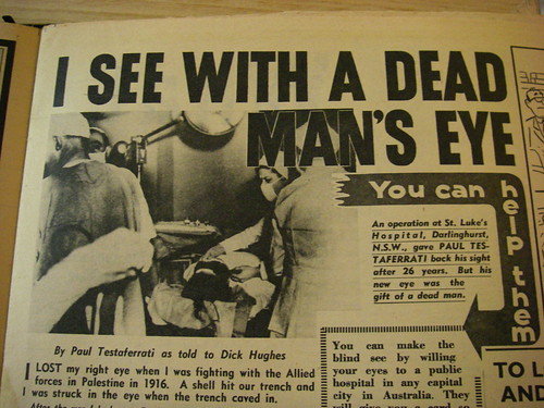 I see with a dead man's eye!
