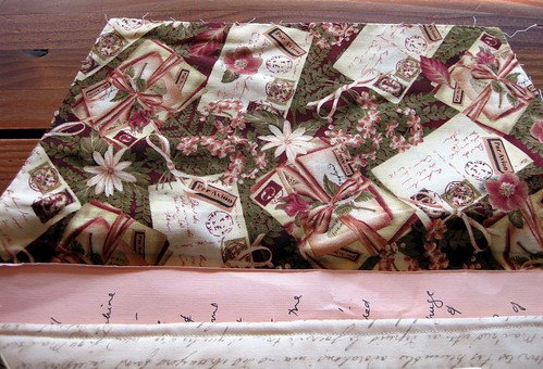 Fabric of old letters