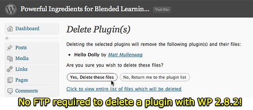 No FTP required to delete a plugin with WP 2.8.2!
