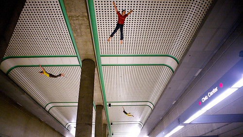 Weird Hanging Number Men Of The Metro Civic Center Red Line Stop Ceiling
