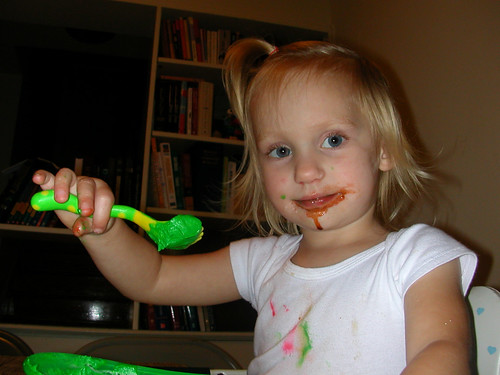 Oct 26 2009 Haley and green frosting
