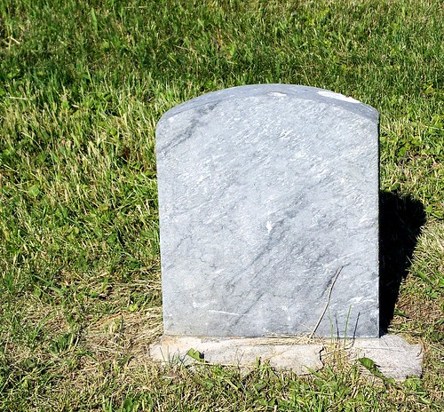 blank tombstone look