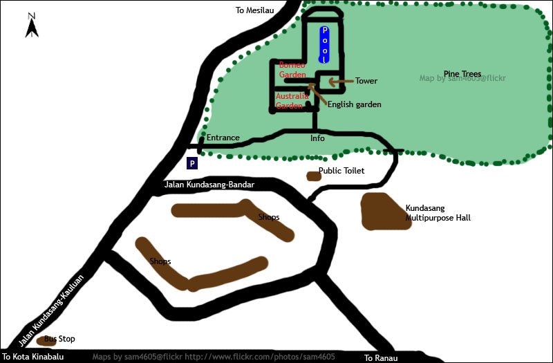 Map - Kundasang War Memorial Map - kundasang location map - Peta Kundasang