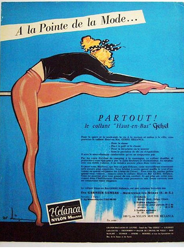 vintage french stocking ad