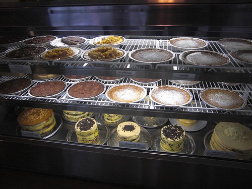 An array of cakes in the bakery next door