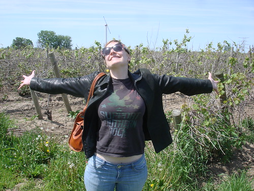 Erica in a vineyard.