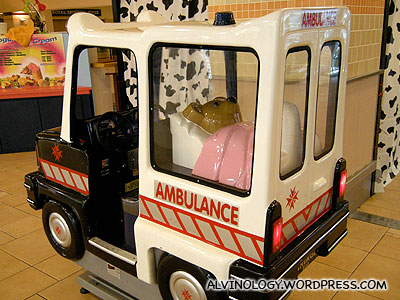 Carried away in an ambulance