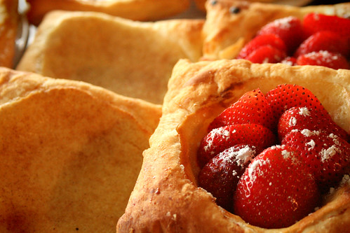 Cheese and Strawberry pastries.