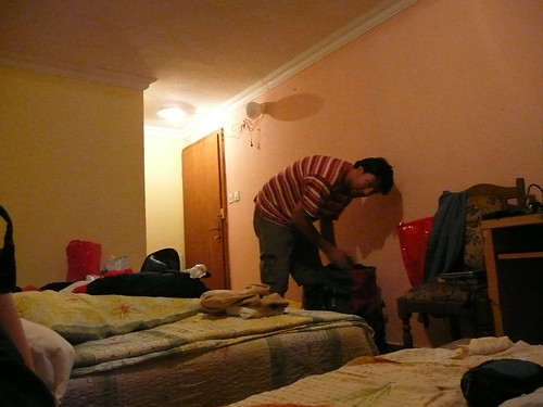Unser Zimmer in Pristina - zum Glück richen Fotos nicht...