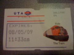 TRAX ticket from Ballpark station