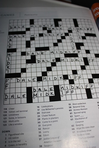 11 Across was moist. 22 Across was responded excessively. I nearly peed my pants with happy. 