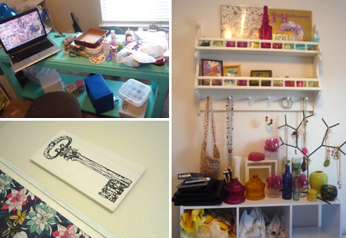 Messy parts of my craft room.
