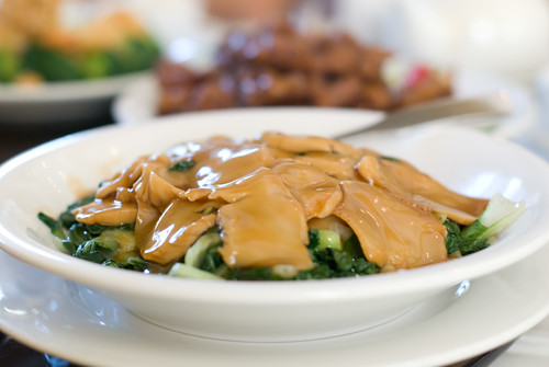 Braised Abalone with Chinese Greens