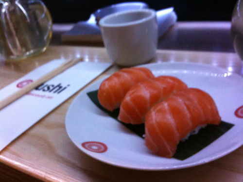 Salmon Sushi at Yushi
