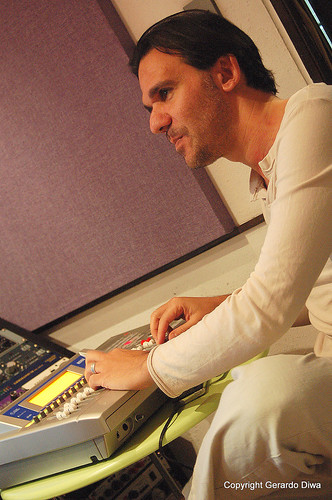Moise in the recording studio producing BORACAY CD