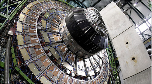 core of the superconducting solenoid magnet at the Large Hadron Collider 