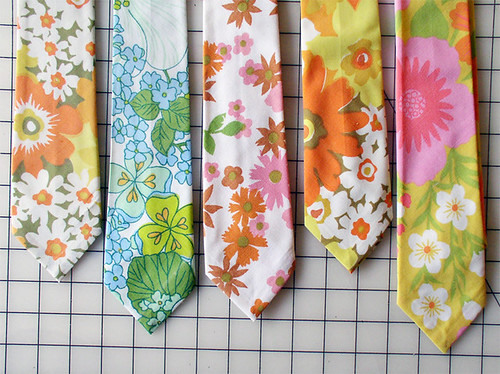 Vintage fabric neckties