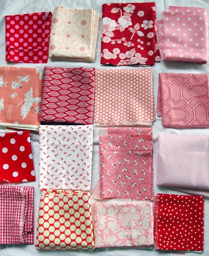 red pink quilt