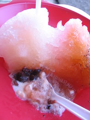 Aoki's shave ice with azuki & ice cream