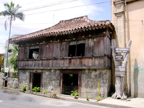  The Yap Sandiego ancestral house is considered by many as one of the oldest (if not the oldest) bahay na bato in the country, its located in Mabini (Calle Binacayan) and is less than a block away from the Calle Colon marker. This Parian residence was said to have been built in late 17th century which should explain its distinctive form. It certainly looks unique compared to the other bahay na bato that still exist today. Entrance is P60 and there are interesting artifacts that can be seen inside.