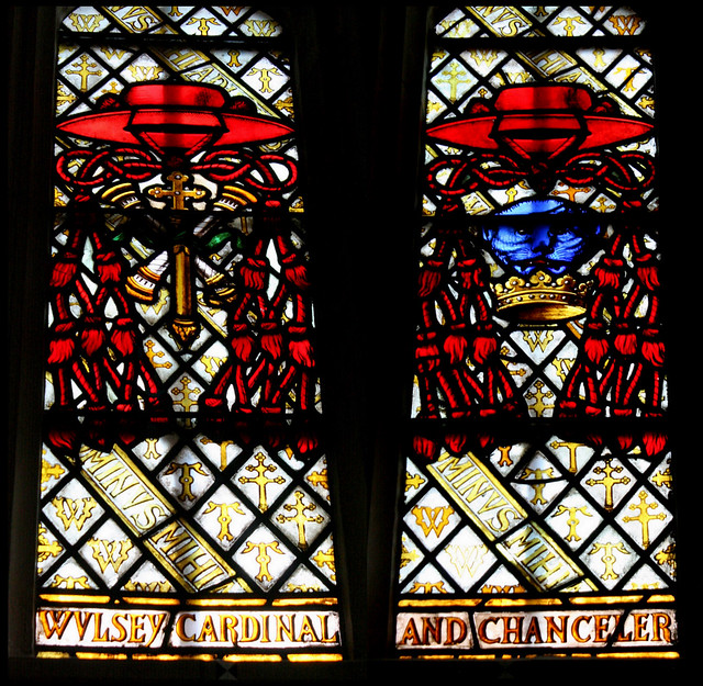 Cardinal Wolsey, stained glass