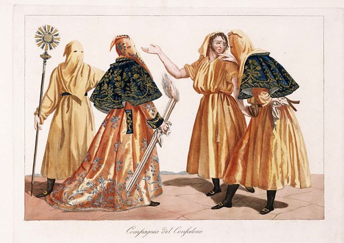 023 Costumi e descrizione delle processioni conosciute in Genova sotto il nome di casacce ricavati da quella di San Giacomo il maggiore delle focine 1828