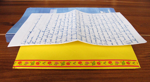 Yellow envelope with deco tape
