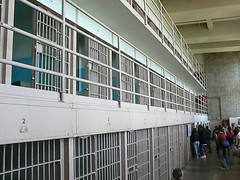 Prison corridor with cells