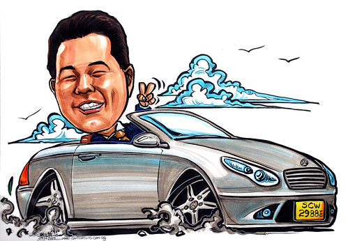 Boss caricature is Mercedes CLS