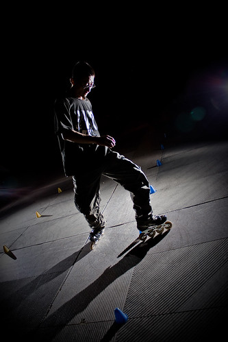 Freestyle Slalom in the Dark