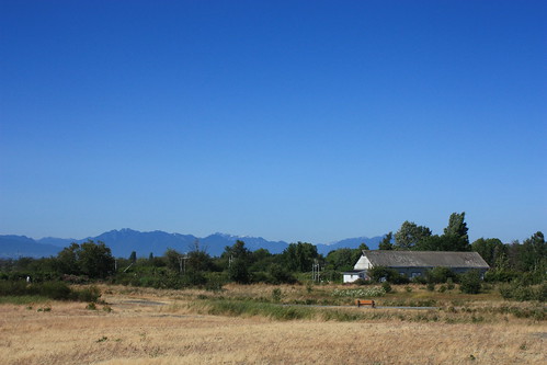 Looking towards the North Shore mountains from Steveston