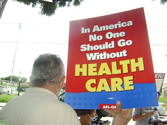 Health Care Rally for a Public Option in front...
