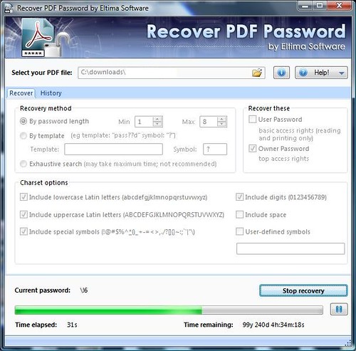 Recover PDF Password