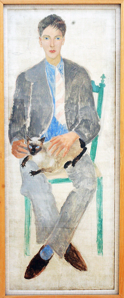 Boy with cat (Jean Bourgoint) 1926- Christopher Wood
