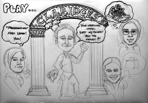 Caricatures for Morgan Stanley sketch 4 and ink