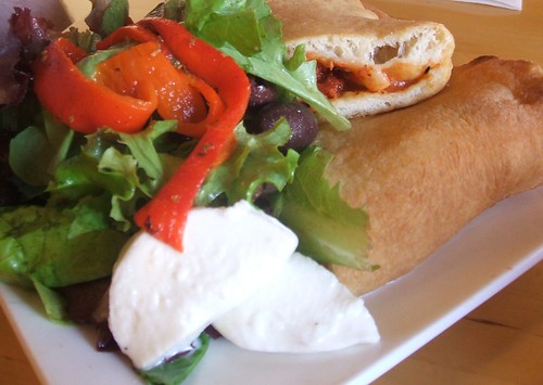 Calzone and salad