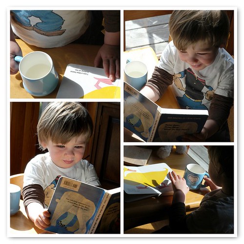 morning book + milk mosaic