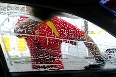 Car wash at petrol kiosk