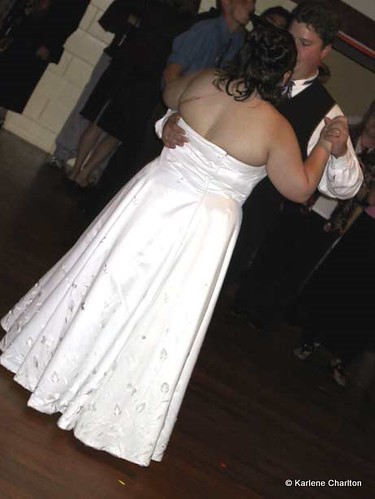 Pip's Wedding gown, back veiw