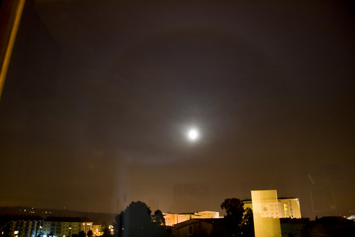 Lunar halo over Santiago